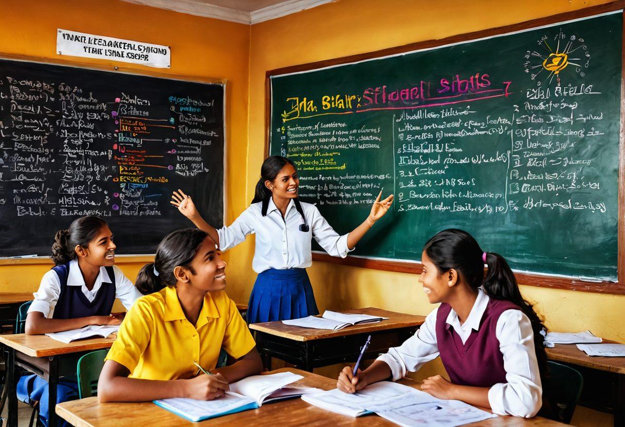 A vibrant classroom scene with diverse students excitedly discussing their Bihar Board examination results, surrounded by colorful charts displaying student performance metrics. A large blackboard in the background illustrating key statistics and motivational quotes. Bright sunlight streaming through the window, symbolizing hope and success. A mix of traditional and modern educational elements. super-realistic. vibrant colors.